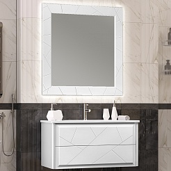 Opadiris Мебель для ванной Луиджи 100 подвесная белая матовая – фотография-1